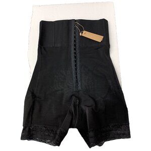 Shapelix Womens High Waisted Body Shapewear Small Black Tummy Control Mid Thigh